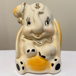 Vintage 1940’s Walt Disney Dumbo Elephant Coin Piggy Bank Figurine Ceramic